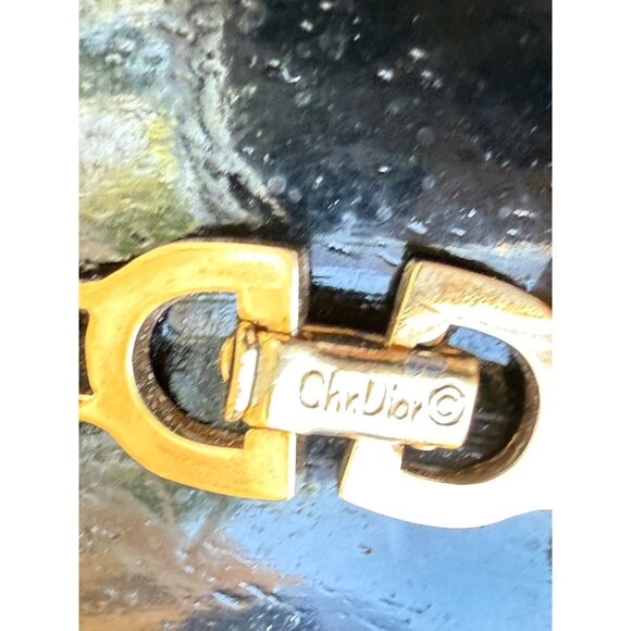 Christian Dior Gold CD Logo Charm Vintage Bracelet CD Clasp - Picture 7 of 9